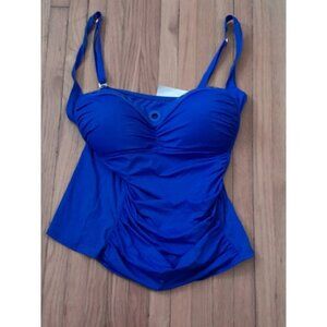 New Rod Beattie Bleu Swim Beach Resort Tankini Top 10D Royal Blue